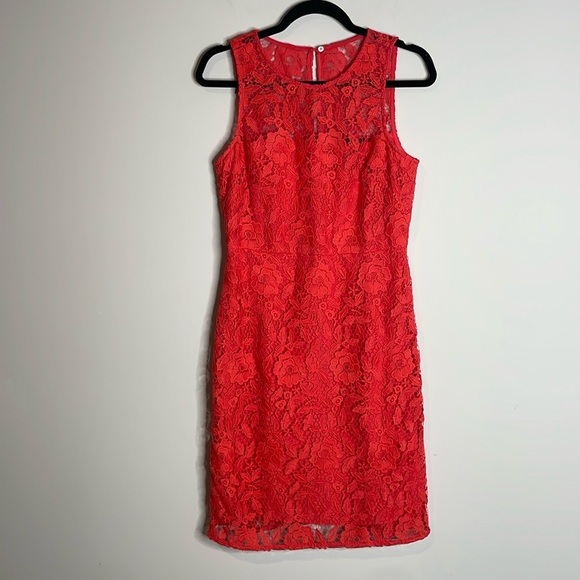 J. Crew Collection | Women’s Red Lace Pamela Dress Size 6 - Picture 1 of 7